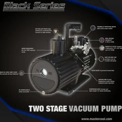Mastercool Black Series 12 CFM Vacuum Pump Two Stage (90612-2V-110-BL)