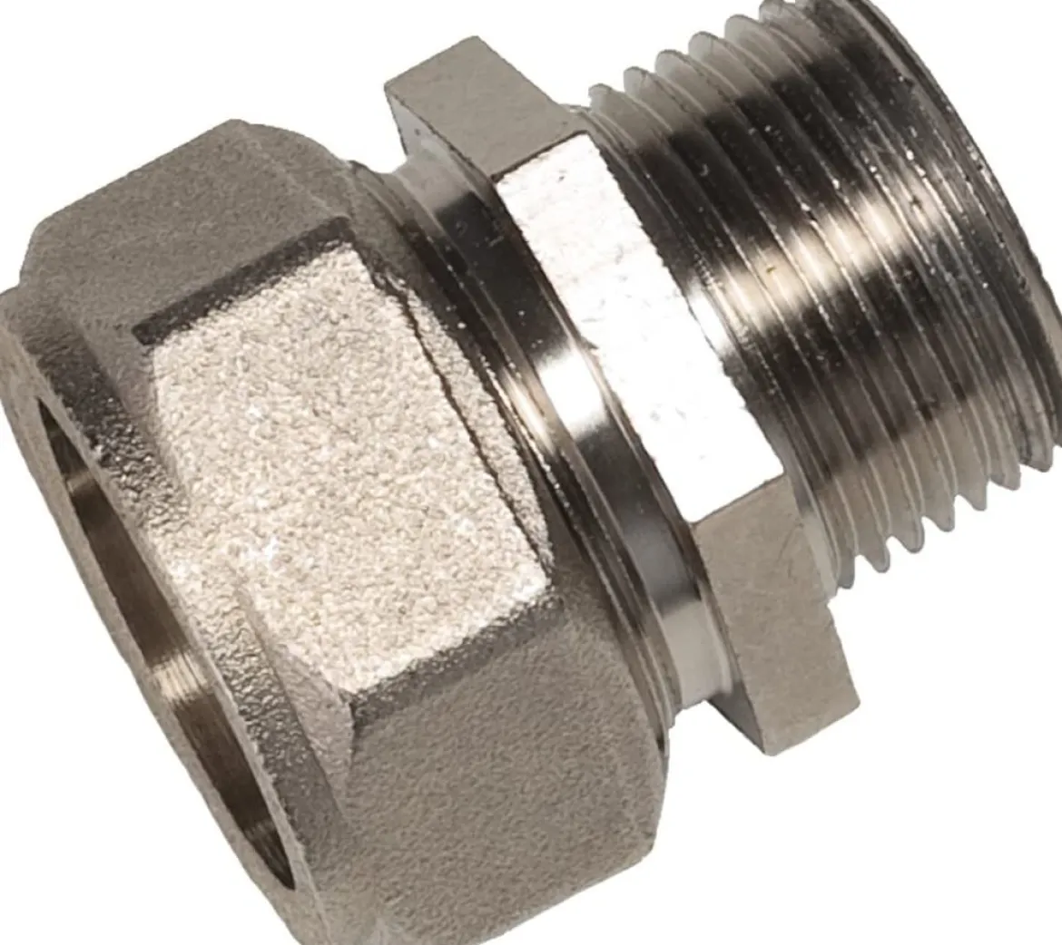Maxline M8003 Straight Fitting for 3/4-Inch Tubing with 3/4-Inch Male NPT Thread