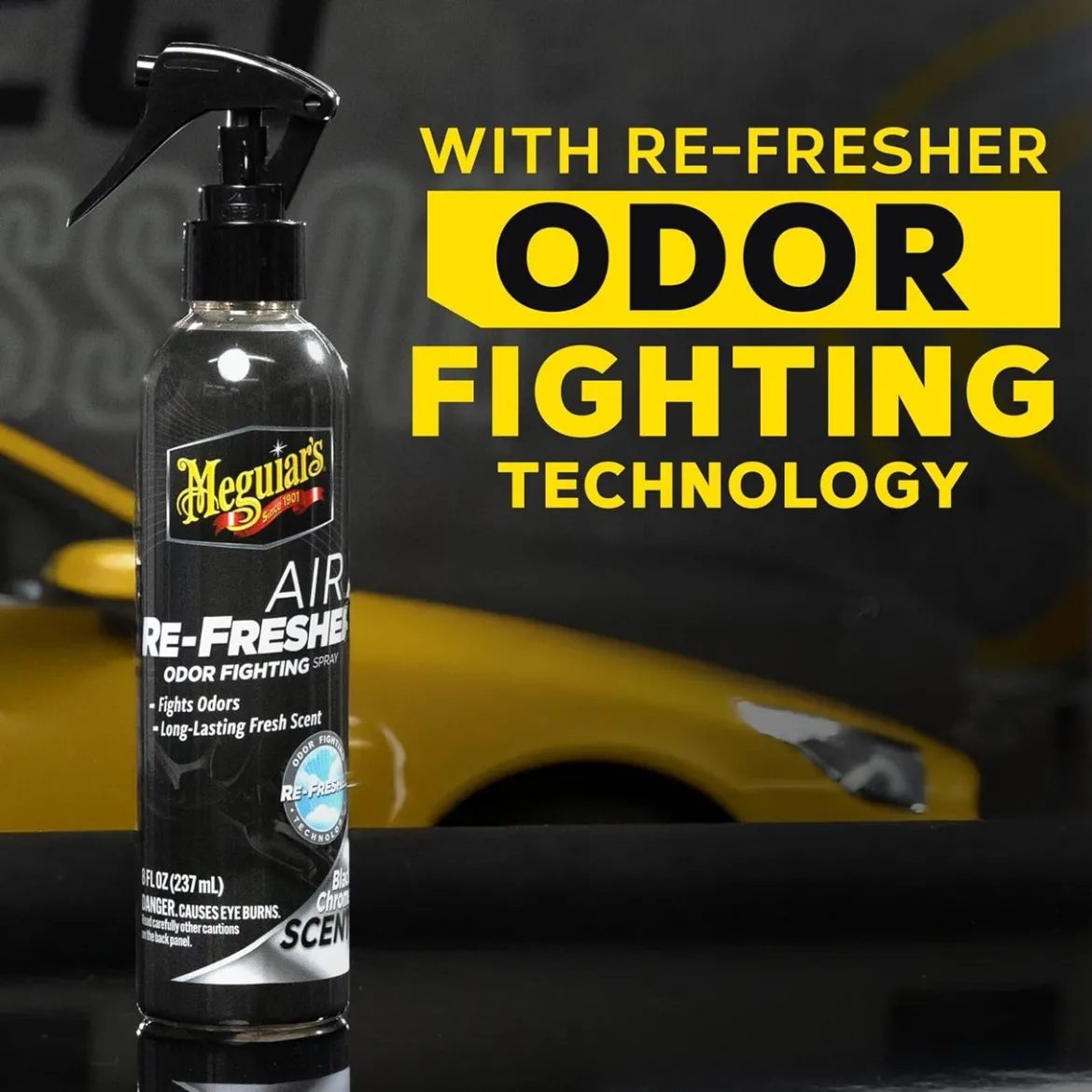 Meguiar's Air Re-Fresher Black Chrome Scent 8 Oz Spray (G250708)