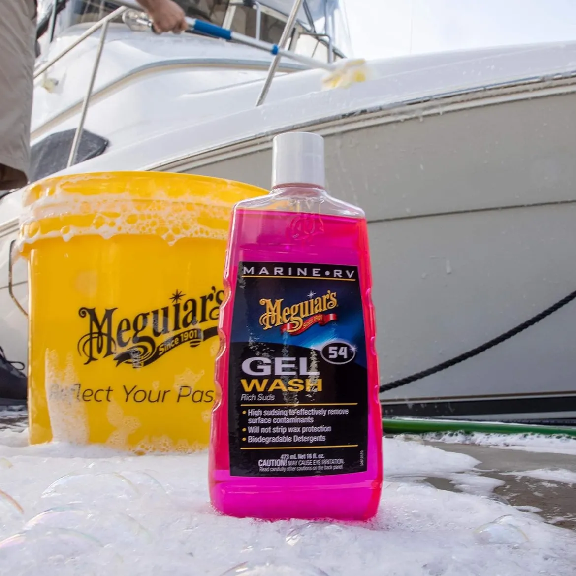 Meguiar's Boat Wash Gel 16 Oz for Marine Surfaces (M5416)