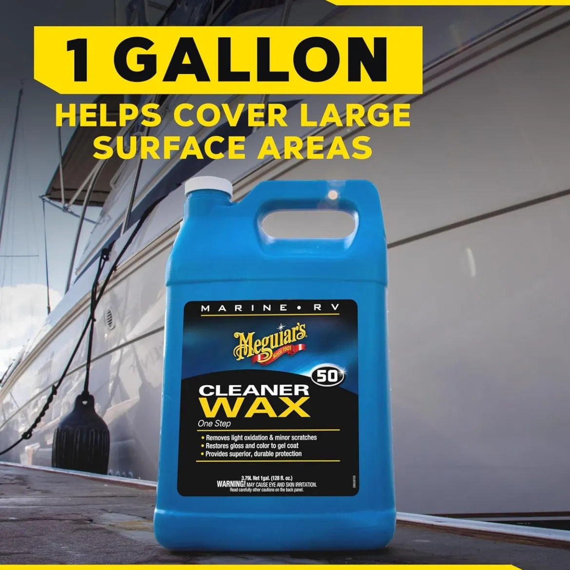 Meguiar's Boat/RV Cleaner Wax Liquid 1 Gallon (M5001)