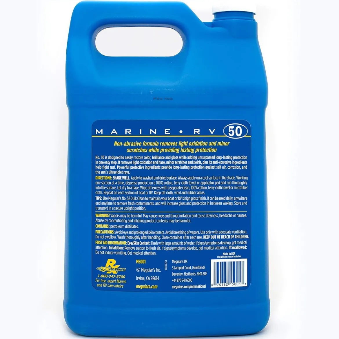 Meguiar's Boat/RV Cleaner Wax Liquid 1 Gallon (M5001)