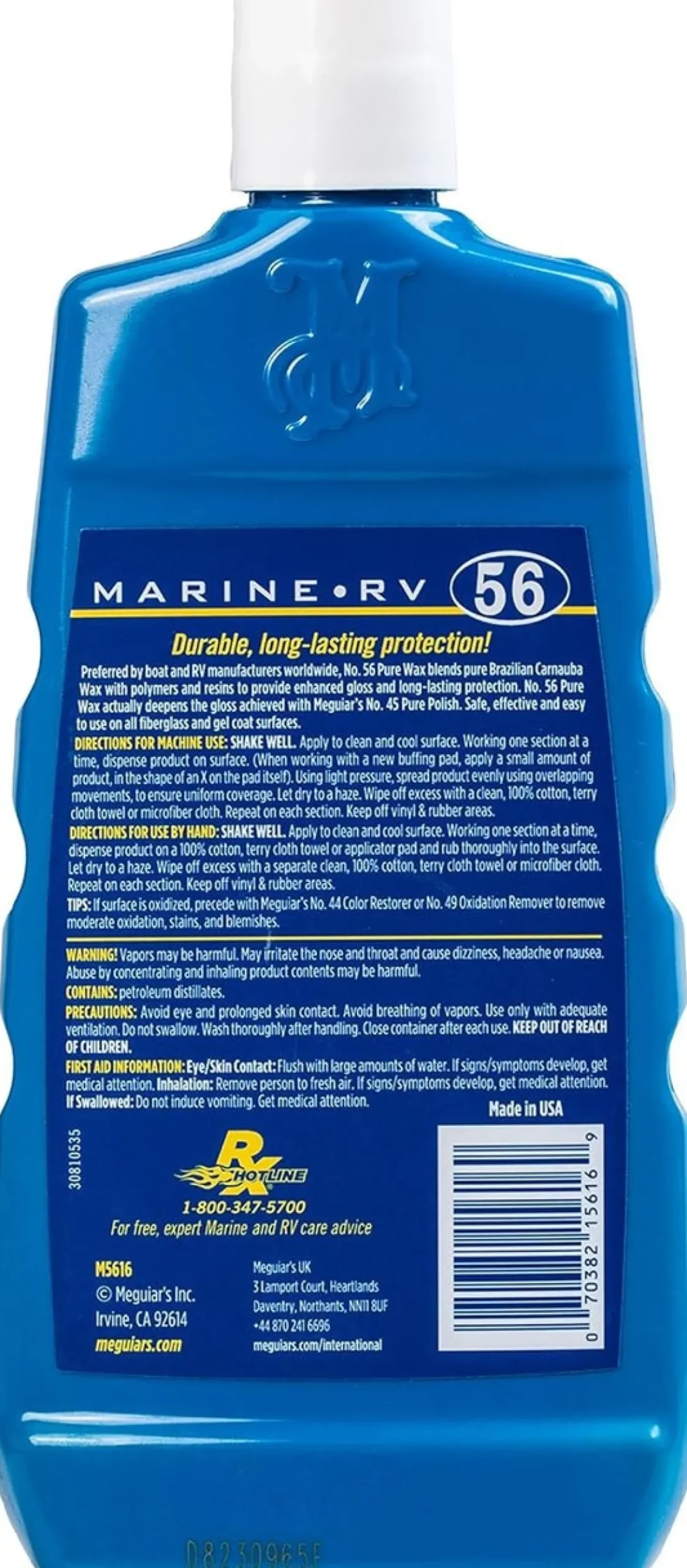 Meguiar's Boat/RV Pure Wax Carnauba Blend 16 Oz (M5616)