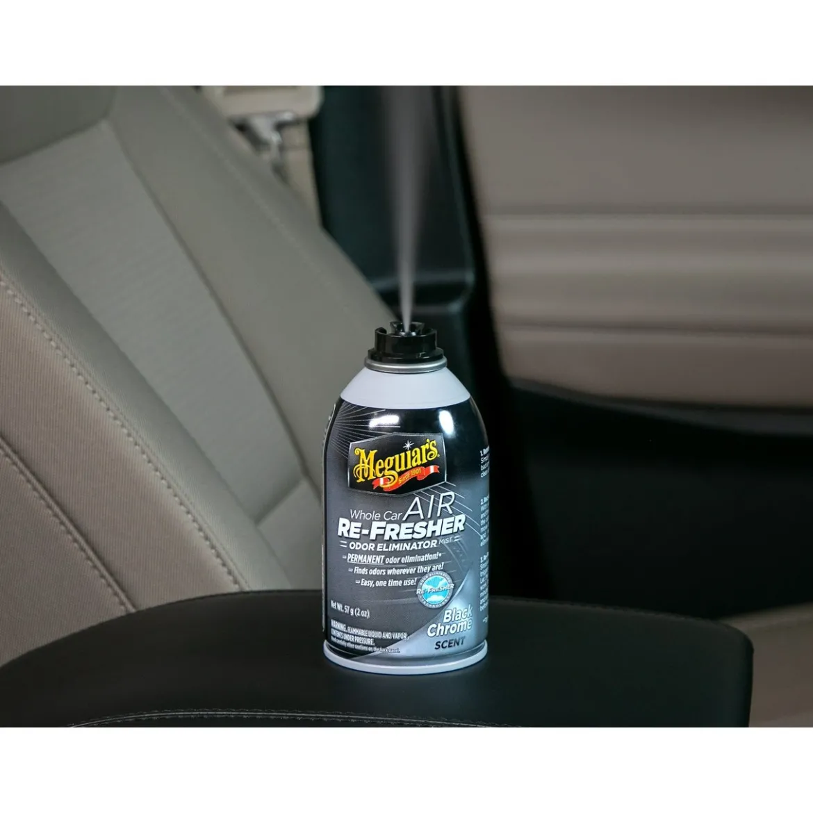 Meguiar's Whole Car Air Re-Fresher Odor Eliminator Black Chrome (G181302)