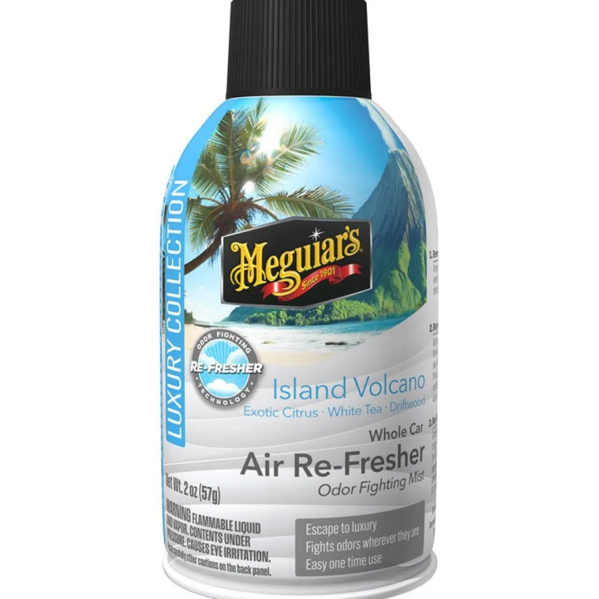 Meguiar's Whole Car Air Refresher Odor Fighting Mist Island Volcano 2 oz (G262502)
