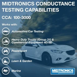 Midtronics Handheld Battery Tester, Mdx-Ai Powered, Fast & Accurate Diagnostics For 6V/12V Automotive, Marine (MVT-100)