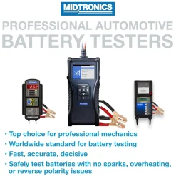 Midtronics Handheld Battery Tester With Printer, Mdx-Ai Powered, Fast & Accurate Diagnostics For 6V/12V (MVT-100P)