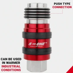 Milton 1750 5 In ONE Universal Safety Exhaust Coupler 1/4