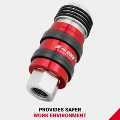 Milton 1750 5 In ONE Universal Safety Exhaust Coupler 1/4