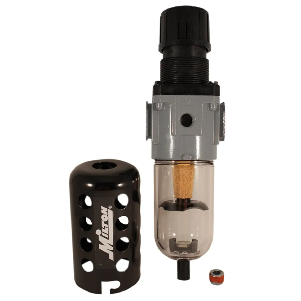 Milton 1111-5 1/2" NPT Polycarbonate Piggyback Filter Regulator