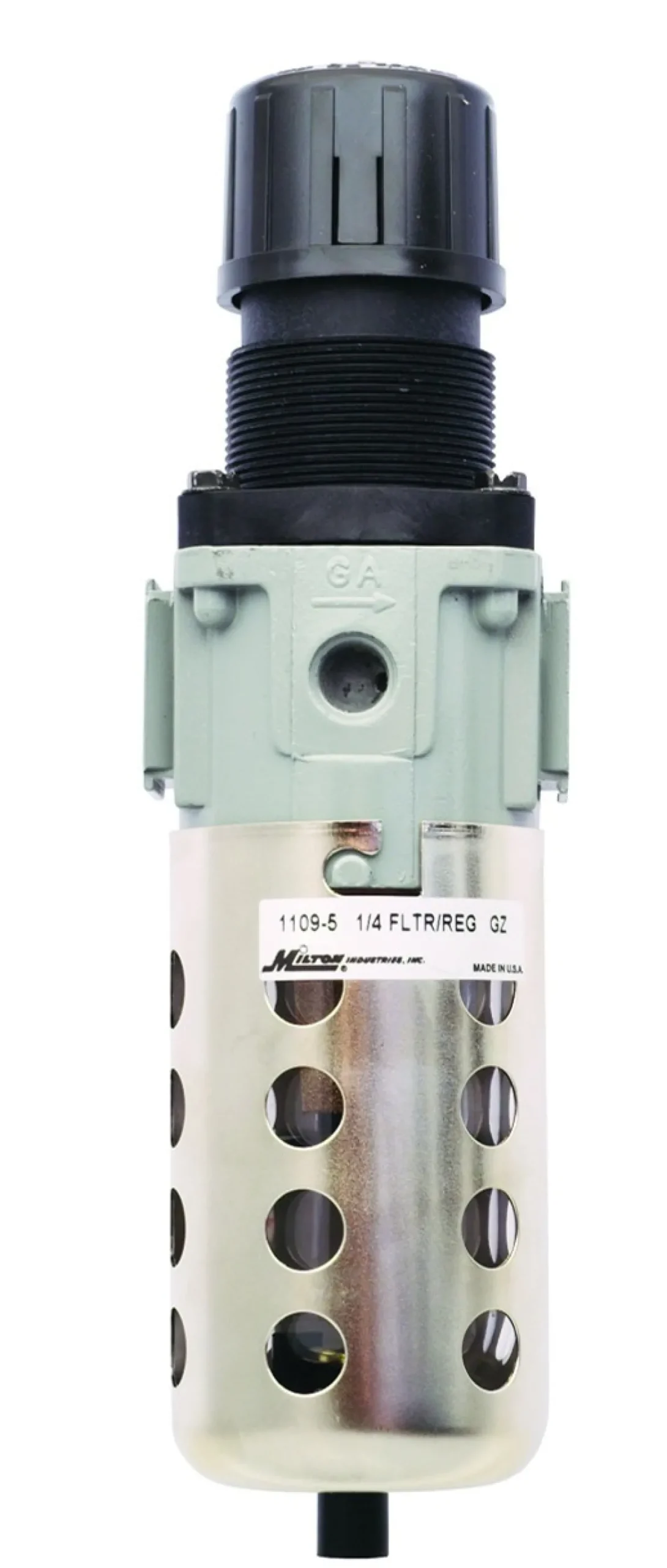 Milton 1111-5 1/2" NPT Polycarbonate Piggyback Filter Regulator