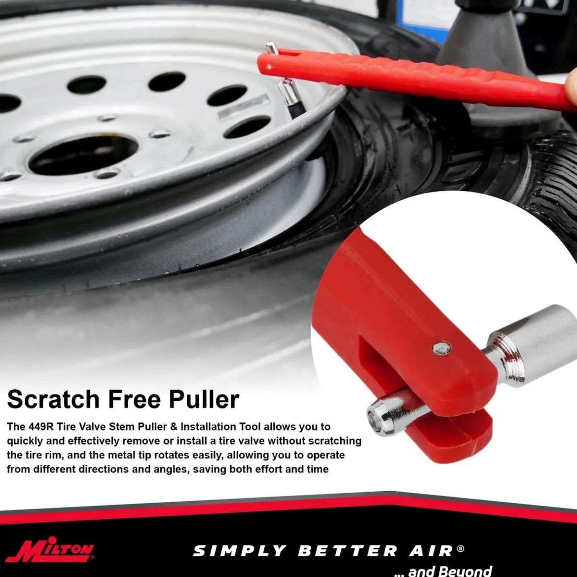 Milton Industries 449R Valve Stem Puller W/ Vcs