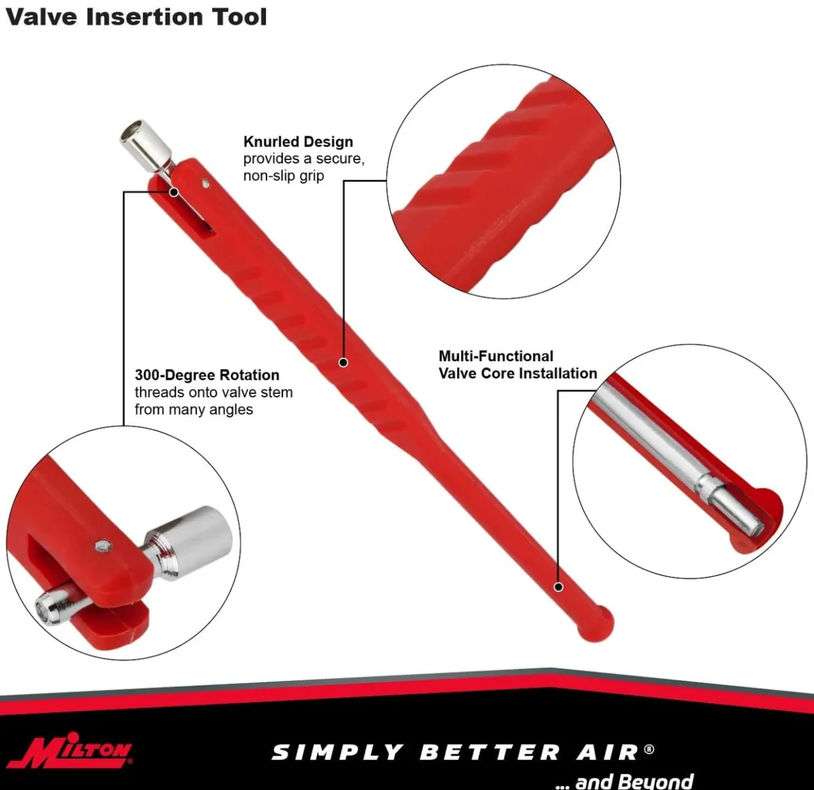 Milton Industries 449R Valve Stem Puller W/ Vcs