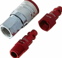 Milton S303MKIT ColorFit Coupler & Plug Kit - (M-Style, Red) - 1/4