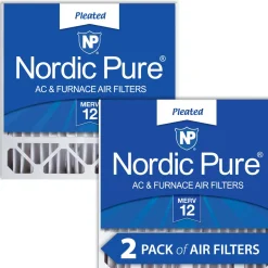 Nordic Pure 20x20x5 (4 3/8) Honeywell/Lennox Replacement MERV 12 Air Filters 2 Pack (20x20x5HM12-2)