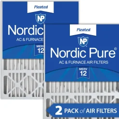Nordic Pure 20x25x5 (4 3/8) Lennox X6673_X6675 Replacement MERV 12 Air Filter 2 Pack (20x25x5LXREDM12-2)