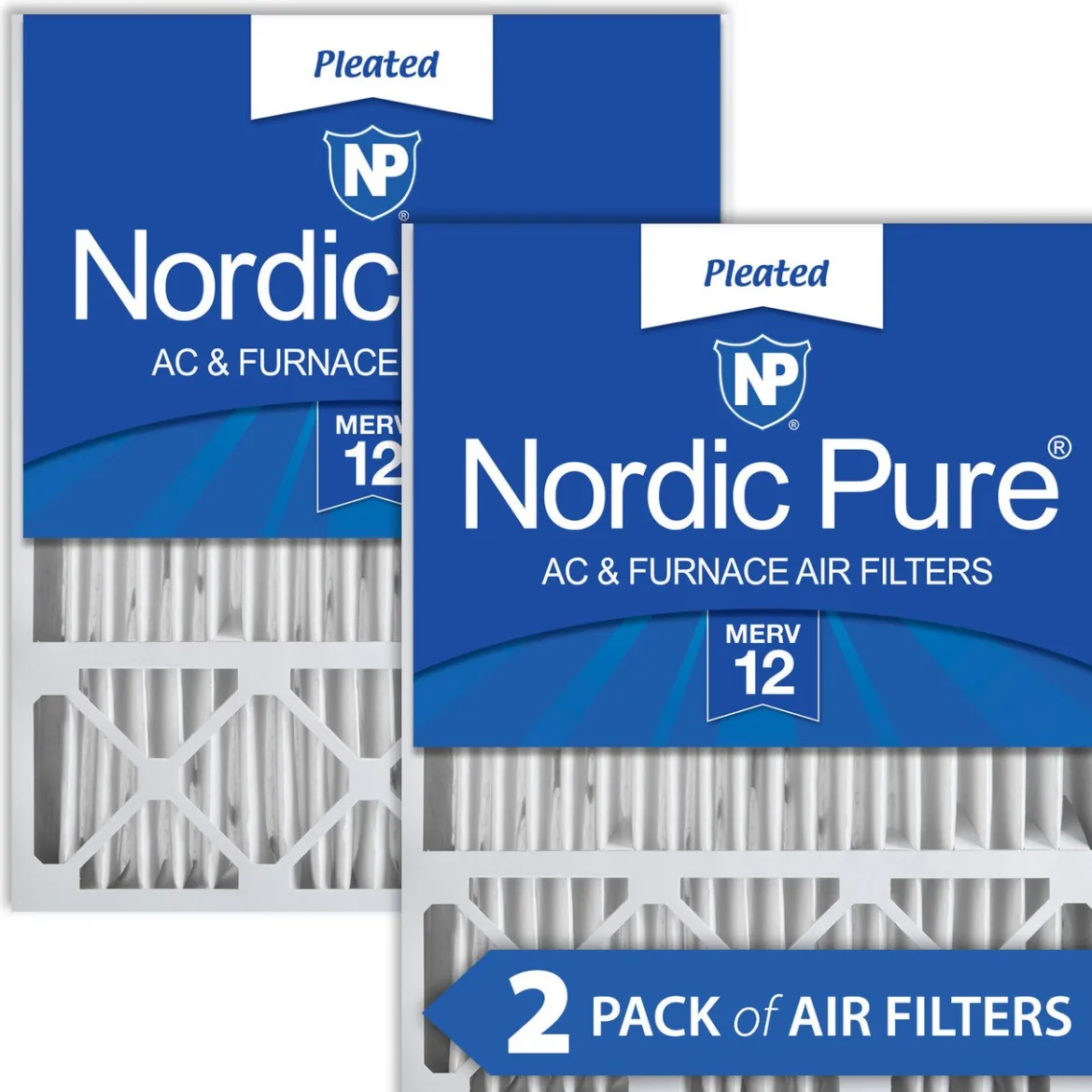 Nordic Pure 20x25x5 (4 3/8) Lennox X6673_X6675 Replacement MERV 12 Air Filter 2 Pack (20x25x5LXREDM12-2)