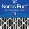 Nordic Pure 24x24x4 (3 5/8) Pleated Air Filter MERV 12 Plus Carbon 1 Pack (24x24x4PM12C-1)