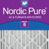 Nordic Pure 24x24x4 (3 5/8) Pleated MERV 8 Air Filter 1 Pack (24x24x4M8-1)