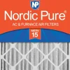 Nordic Pure 24x24x4 (3 5/8) Pleated Air Filters MERV 15 Plus Carbon 1 Pack (24x24x4M15+C-1)