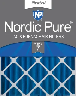 Nordic Pure 24x24x4 (3 5/8) Pleated MERV 7 Air Filter 1 Pack (24x24x4M7-1)