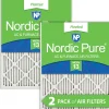 Nordic Pure 25x25x1 (24_1/2x24_1/2) Pleated MERV 13 Air Filters 2 Pack (25x25x1M13-2)