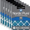 Nordic Pure 25x25x1 (24_1/2x24_1/2) Pleated Air Filters MERV 7 Plus Carbon 6 Pack (25x25x1M7+C-6)