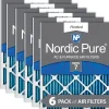 Nordic Pure 24x24x1 (23_3/8x23_3/8) Pleated MERV 7 Air Filters 6 Pack (24x24x1M7-6)