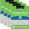 Nordic Pure 8x20x1 Pleated Air Filters MERV 13 Plus Carbon 4 Pack (8x20x1M13+C-4)