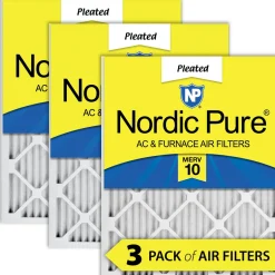 Nordic Pure 24x30x1 Pleated MERV 10 Air Filters 3 Pack (24x30x1M10-3)