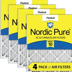 Nordic Pure 8x20x1 Pleated MERV 10 Air Filters 4 Pack (8x20x1M10-4)