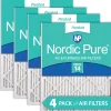 Nordic Pure 24x30x1 Pleated MERV 14 Air Filters 4 Pack (24x30x1M14-4)