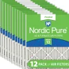 Nordic Pure 8x20x1 Pleated MERV 13 Air Filters 12 Pack (8x20x1M13-12)