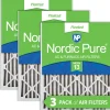 Nordic Pure 24x24x2 Pleated MERV 13 Air Filters 3 Pack (24x24x2M13-3)