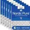 Nordic Pure 8x20x1 Pleated MERV 12 Air Filters 6 Pack (8x20x1M12-6)