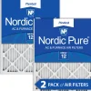 Nordic Pure 8x20x1 Pleated MERV 12 Air Filters 2 Pack (8x20x1M12-2)