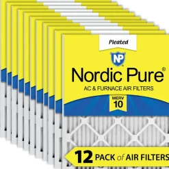 Nordic Pure 8x20x1 Pleated MERV 10 Air Filters 12 Pack (8x20x1M10-12)