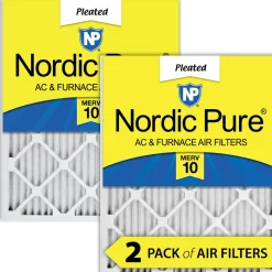 Nordic Pure 24x30x1 Pleated MERV 10 Air Filters 2 Pack (24x30x1M10-2)