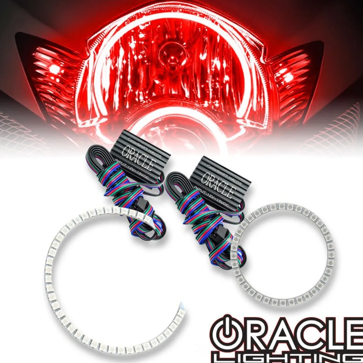 Oracle Lighting 2008-2013 Suzuki GSXR 1000 LED Motorcycle Headlight Halo Kit (2613-330)