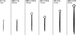 Performance Tool W5204 1000 Pc Cotter Pin Assortment