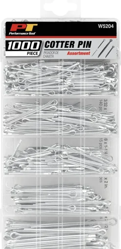 Performance Tool W5204 1000 Pc Cotter Pin Assortment