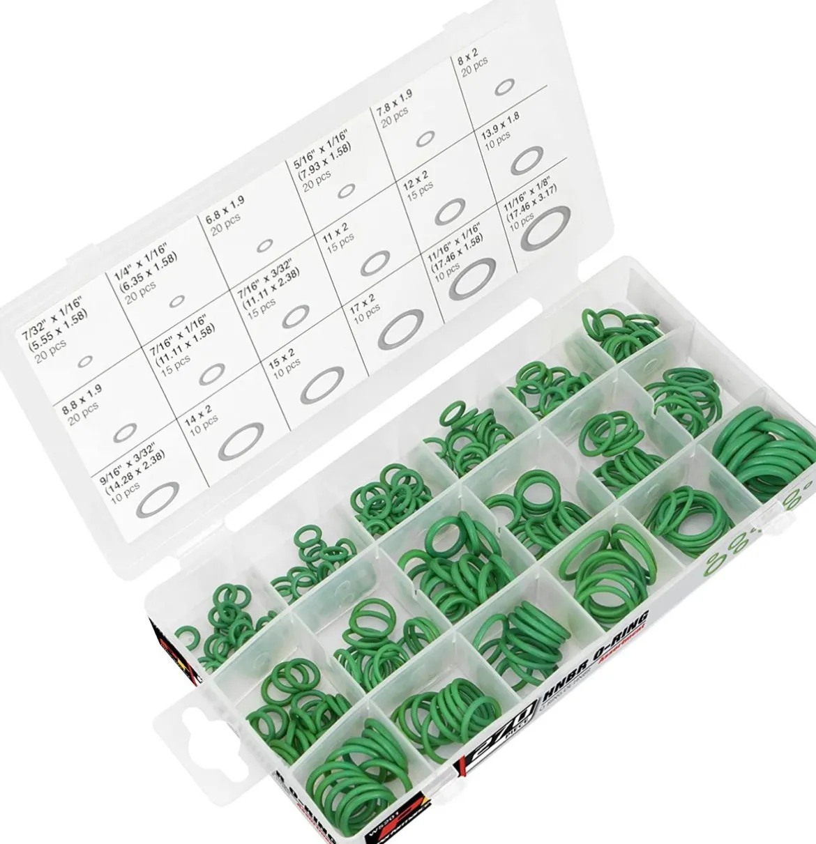 Performance Tool W5201 270 Pc Hnbr O-Ring Assortment