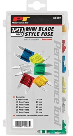 Performance Tool W5369 Mini Fuse Assortment - 120 Piece