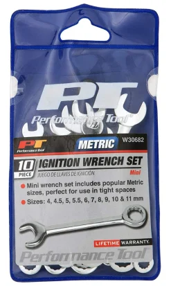 Performance Tool W30682 10Pc MET Ignition Wrench Set