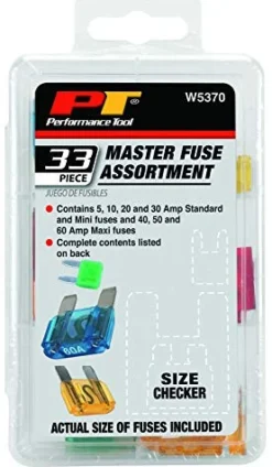 Performance Tool W5370 33-Piece Master Fuse Assortment , black