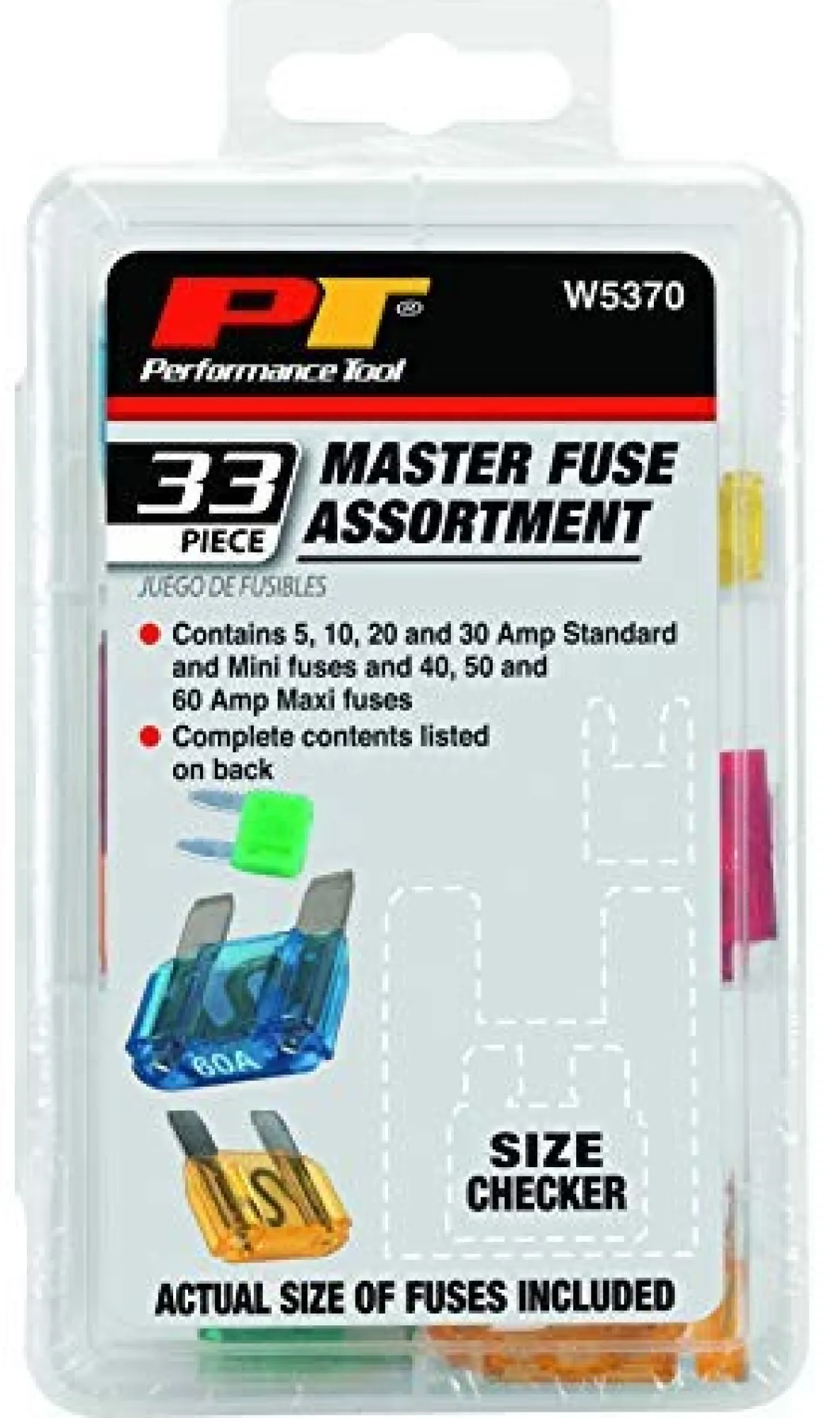 Performance Tool W5370 33-Piece Master Fuse Assortment , black