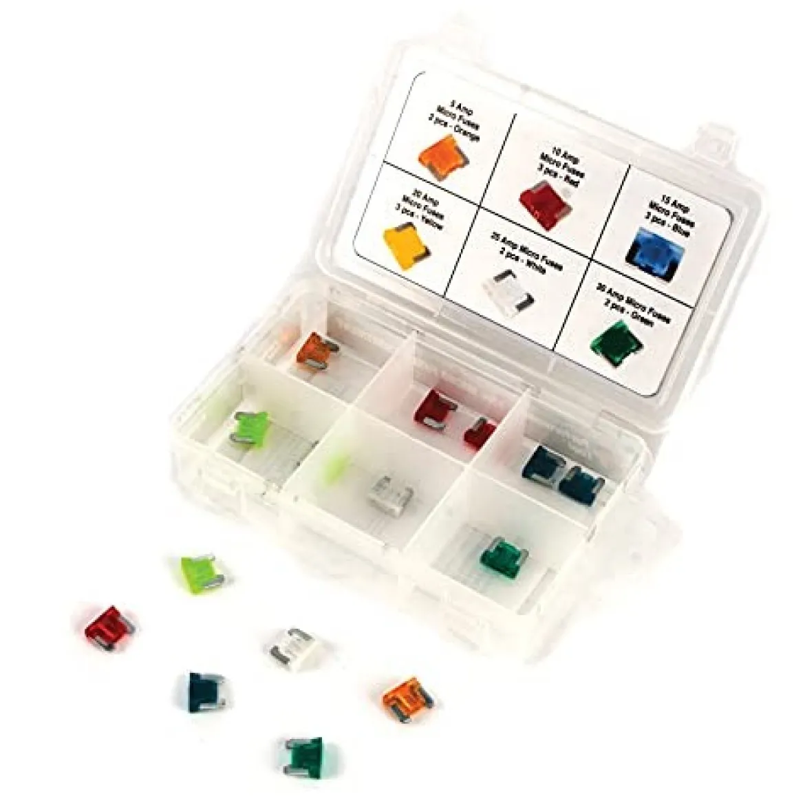 Performance Tool W5376 15-Piece Micro Fuse Assortment