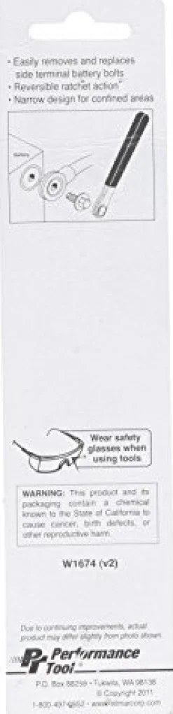 Performance Tool W1674 Side Terminal Battery Wrench