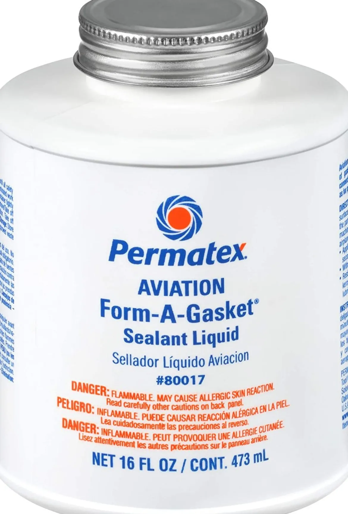 Permatex Aviation Form-A-Gasket No. 3 Sealant Liquid 16 oz (80017)