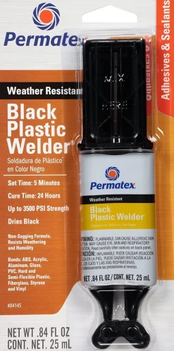 Permatex PermaPoxy Black Plastic Weld Structural Adhesive 0.84 fl oz (84145)
